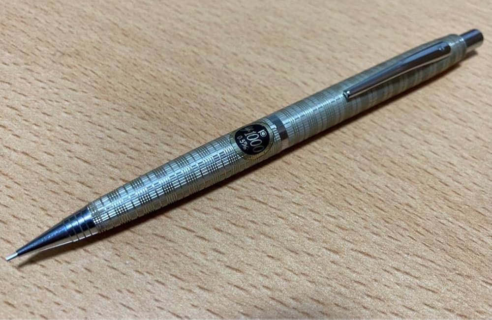 おしゃれ 廃盤 プラチナ万年筆 格子柄 シャープペンシル ゴールド