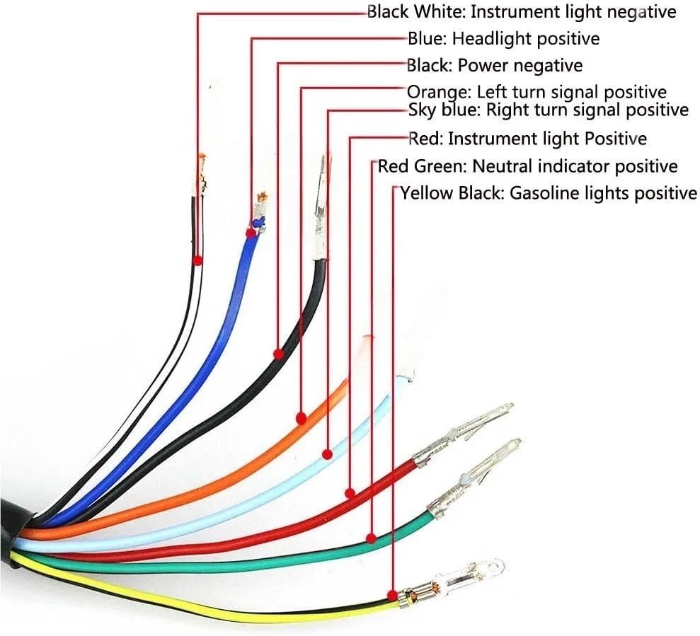 Tachometer Motorcycle Universal 12V Speedometer Odometer Gauge Dual LED Indicator Light for ATV for Pit Dirt Bike for Scooter