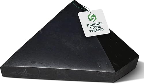 Auténtica pirámide de shungita pulida de 1.57 pulgadas  1.57 pulgadas, cristal curativo natural, pirámide negra real, protección de escritorio para