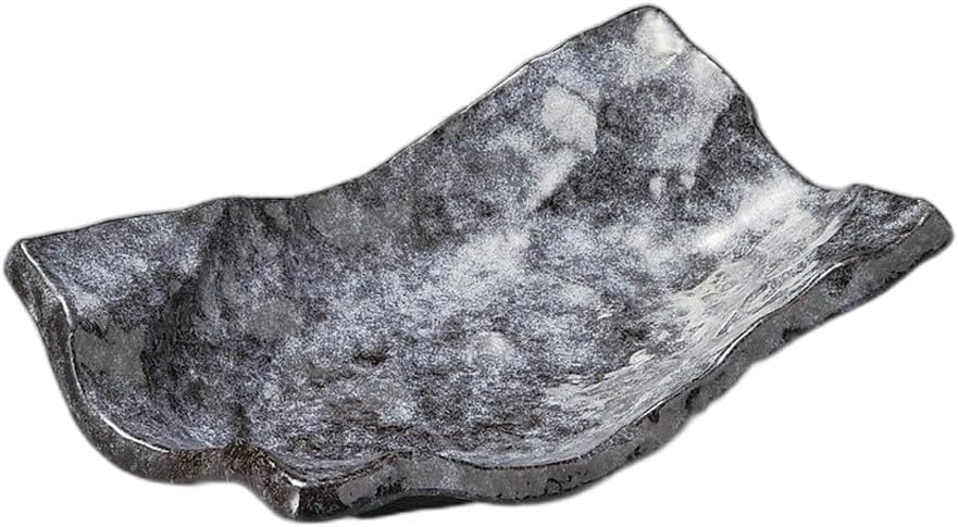 Snow White Wave Plate [7.5 x 4.7 x 2.1 inches (19 x 12 x 5.3 cm) | Serving Plate