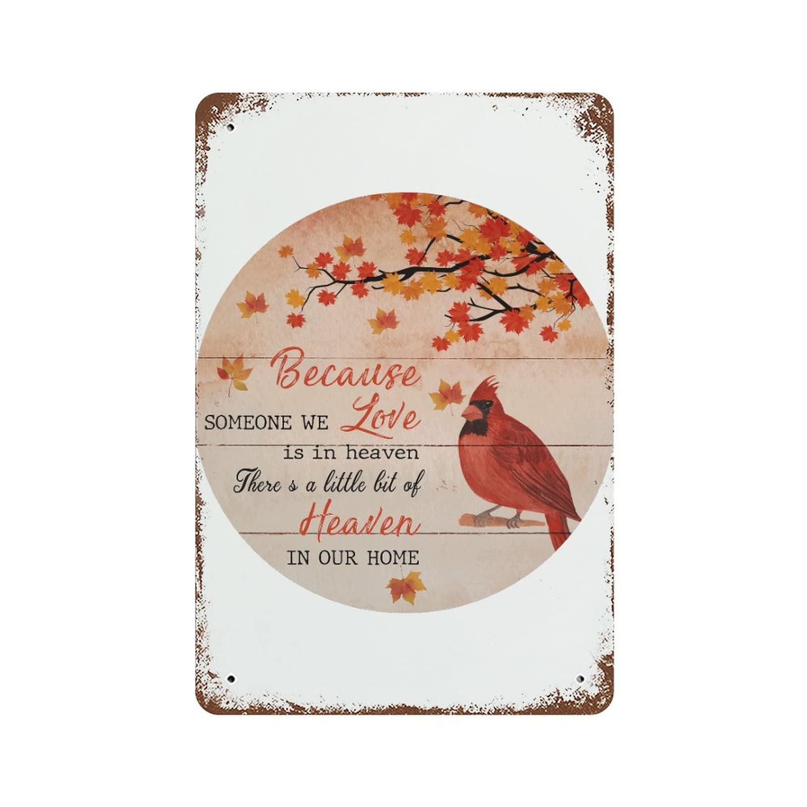 Panneau en métal cardinal plaque commémorative extérieure 30x45cm