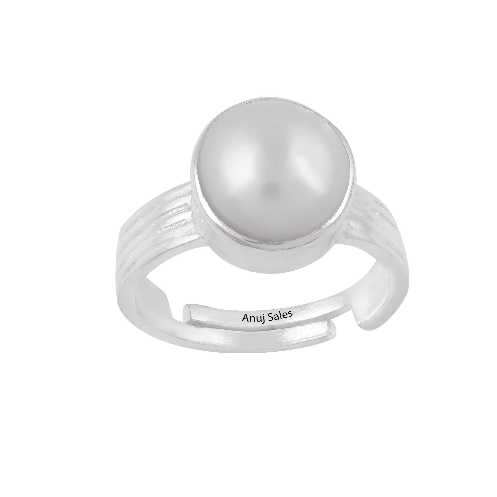 South Sea Pearl 15.00 Carat Natural Pearl Gemstone Original Certified Moti Adjustable Astrological panchhdhaatu/Ashtadhatu Silver Ring for Men and Women-image-26