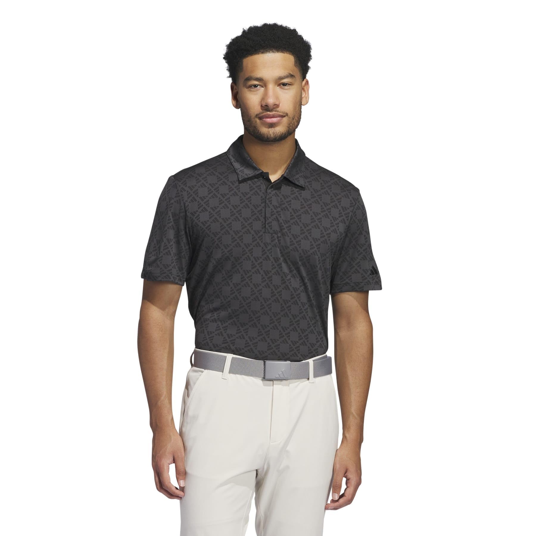 Adidas Men's Black Ultimate365 Tour Heat.rdy Jacquard Polo, Large