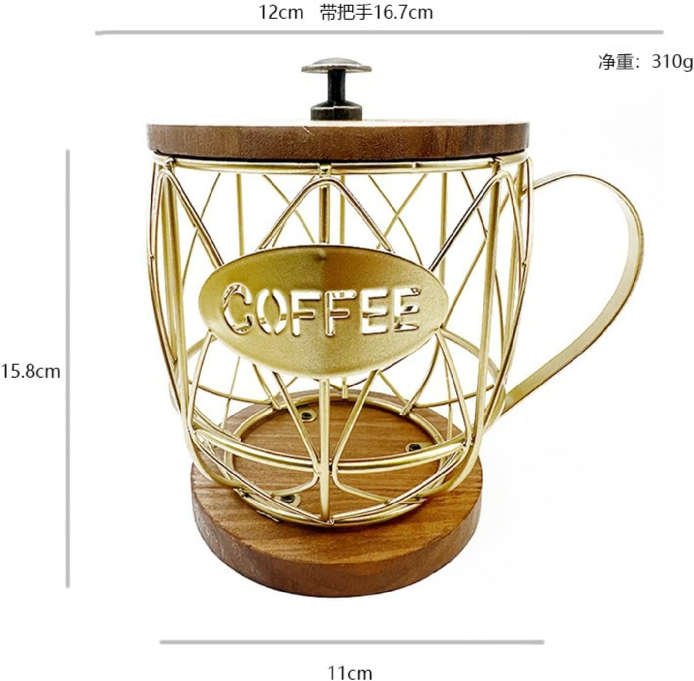 Iron wood coffee capsules, storage cups, wrought iron tables, furniture, bar decorations
