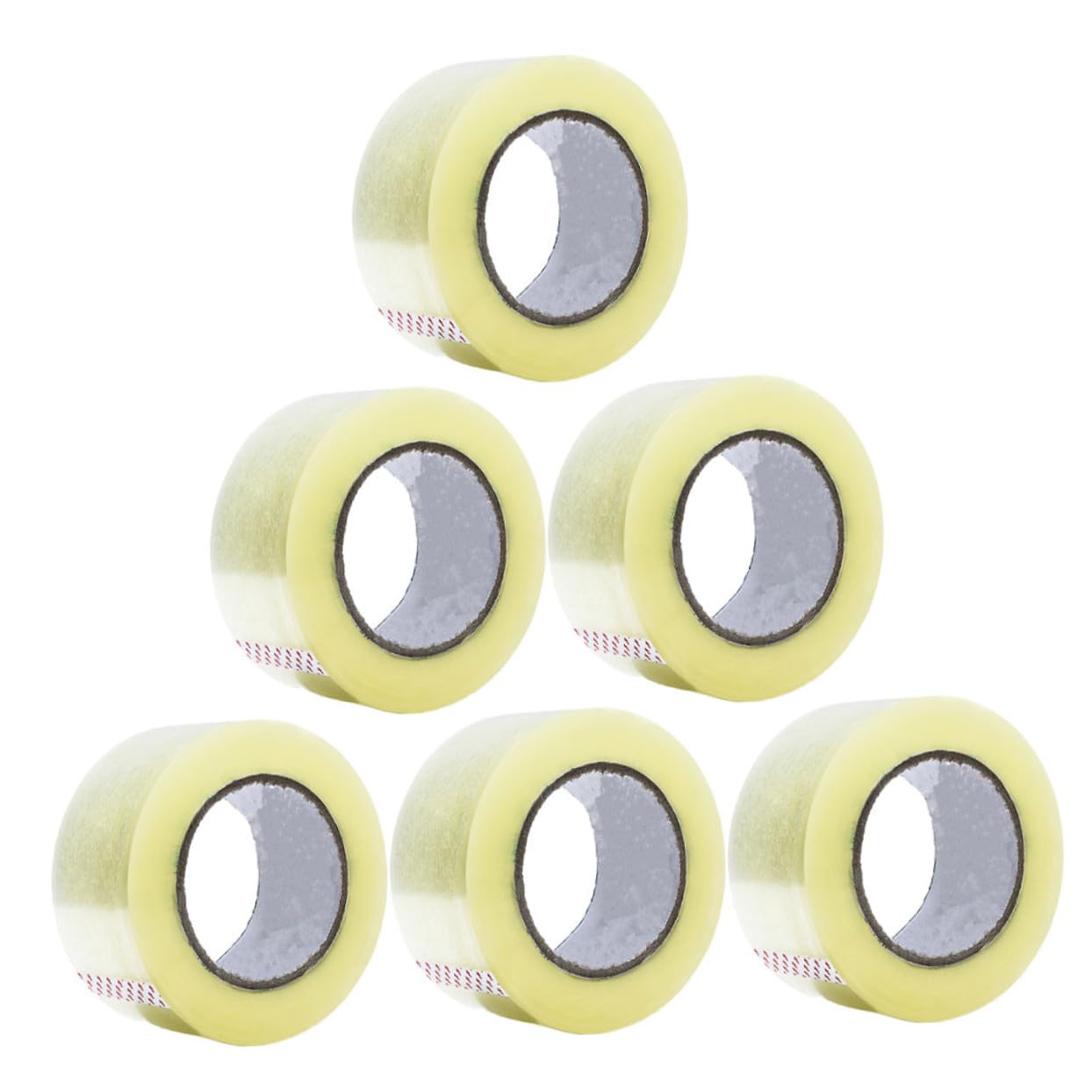 6 Rollen Transparentes Packband aus Pet Kompakt und Leicht zu Tragen Geräuschloses Verpackungsklebeband für Zuhause und Büro