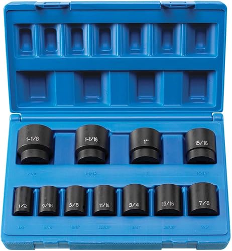 Miniatura 4 de Grey Pneumatic (1311S) Juego de llaves de vaso estándar de 11 piezas de 8 puntos con unidad de 12 pulgada