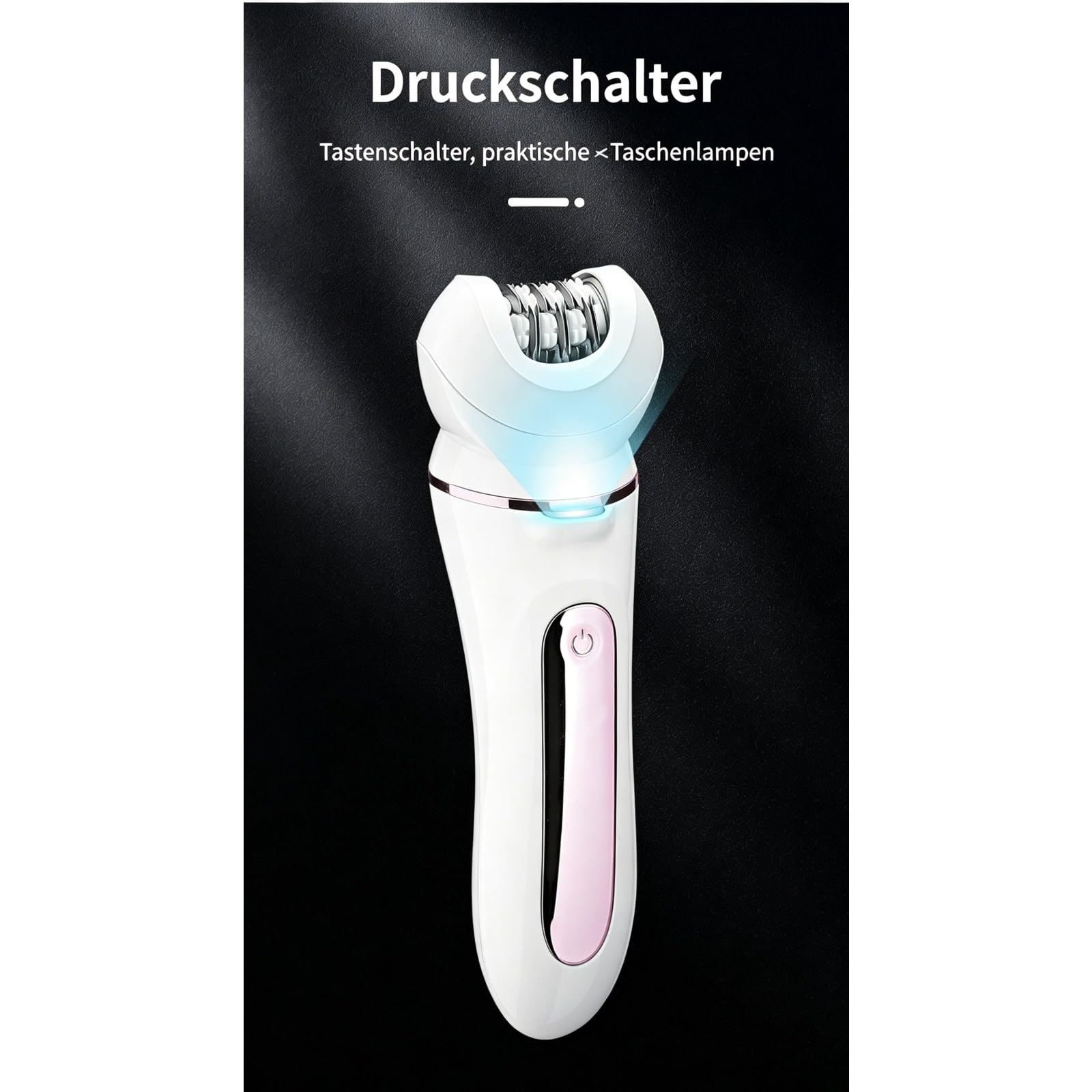 Osmo Epiluxe Epilierer Haarentferner 5-in-1, Präzise Pinzetten-Technik, Kabellos USB-Aufladbar mit integrierter Beleuchtung für sensible Haut (Weiß)