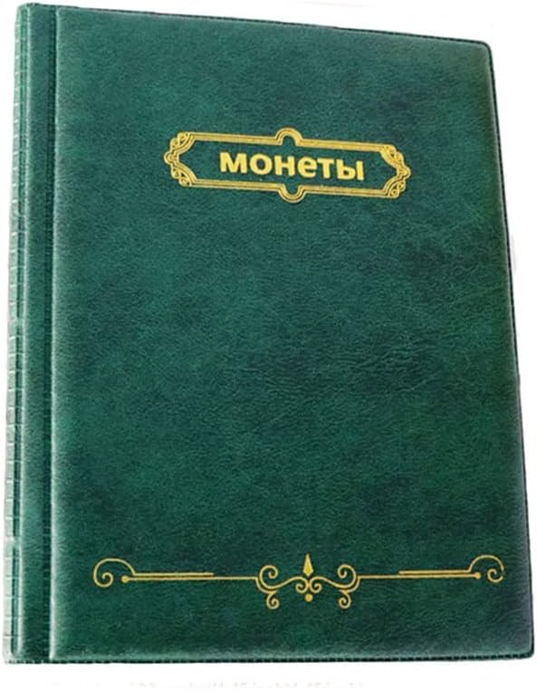 PU Leather Album for Coins 10 Sheets Stamp Album Pockets Coin Collection Book Commemorative Coin Badges Tokens Album (Color : E, Size : One Size) (D One Size)