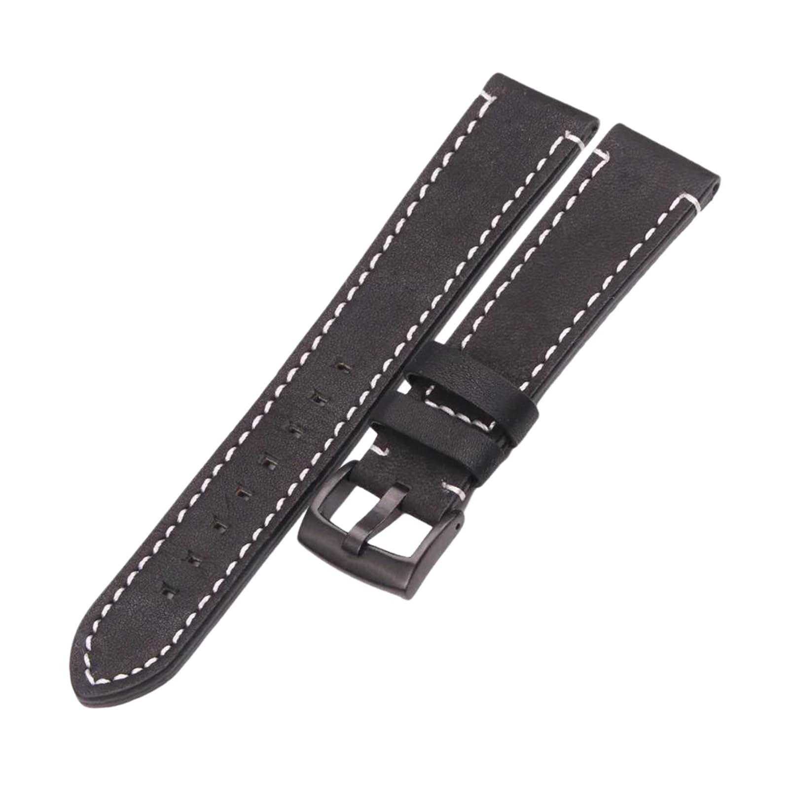 Cuir authentique 18/22/24 mm bracelet de montre solide noir