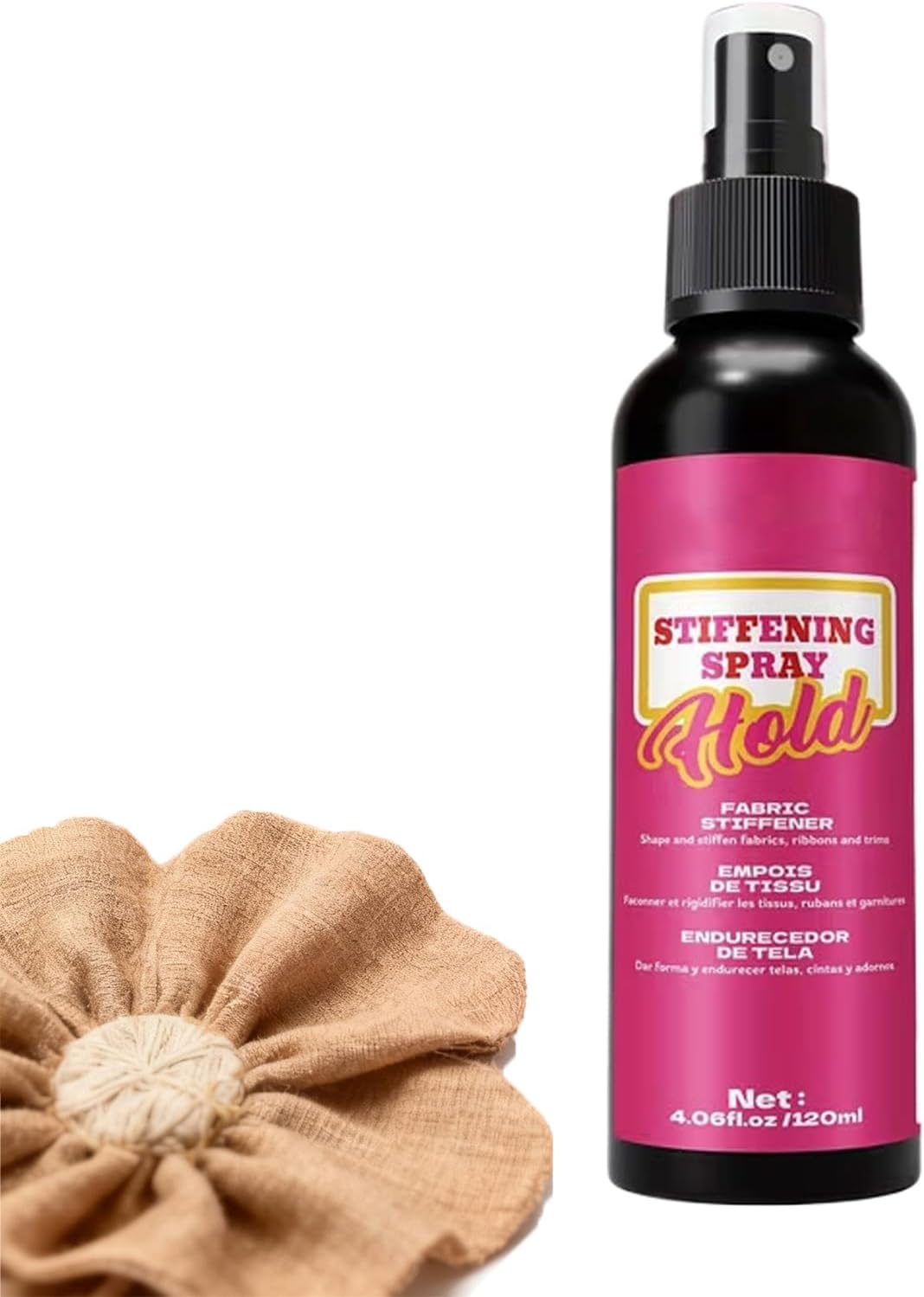 – Stiffen Quick Fabric Spray | 120ml Quick Drying Long Lasting Multifunctional | Crafts Supplies Fabric Hardener Spray - for Crochet Hats Wool Felt Bags Projects Textile