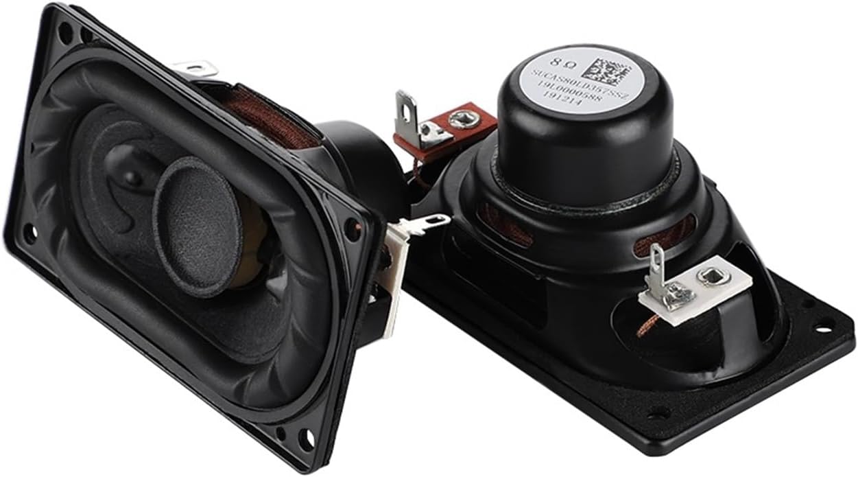 2Pcs Mid-woofer Audio Speakers Driver 80x44mm 8 Ohm 15W Long Stroke Enthusiast Bass Home Thater Loudspeaker