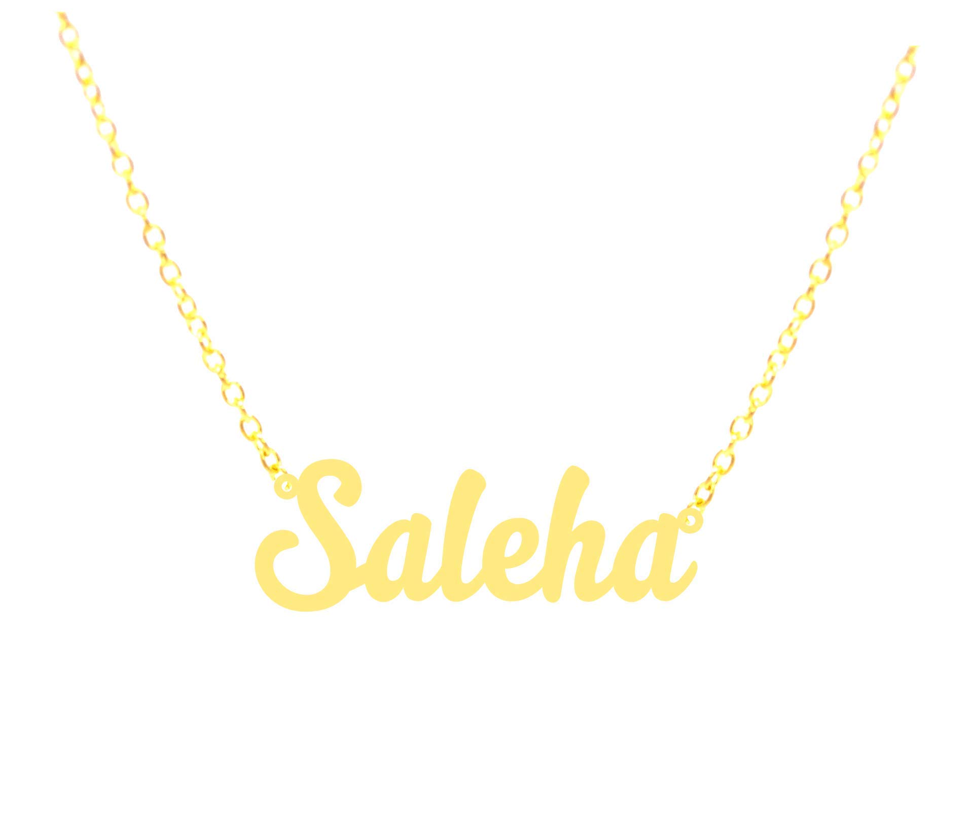 Papeyone21k Gold Plated Necklace With Name Saleha Desertcart INDIA