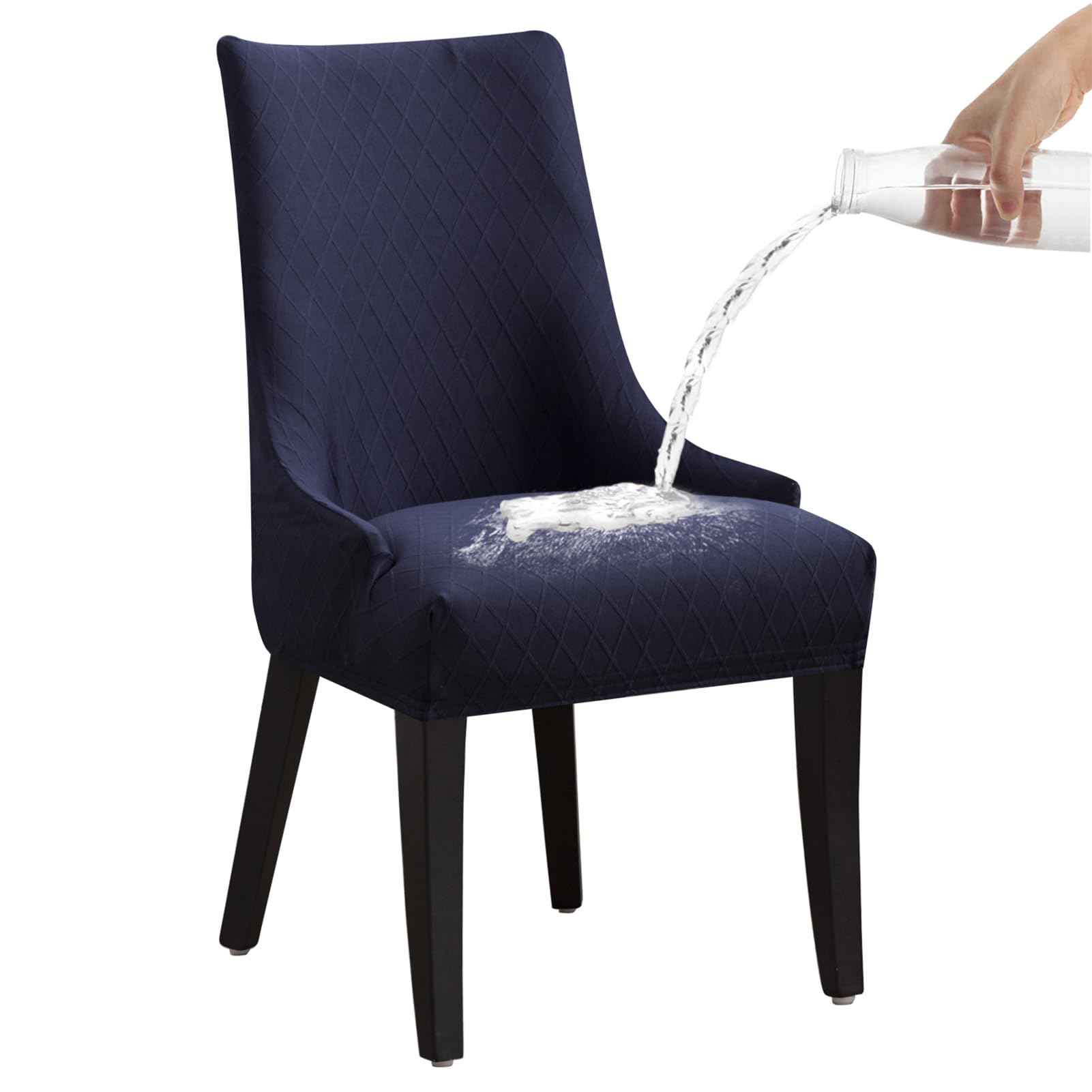 Housses de chaise de salle à manger bleu marine, lot extensible pour hôtel et fête