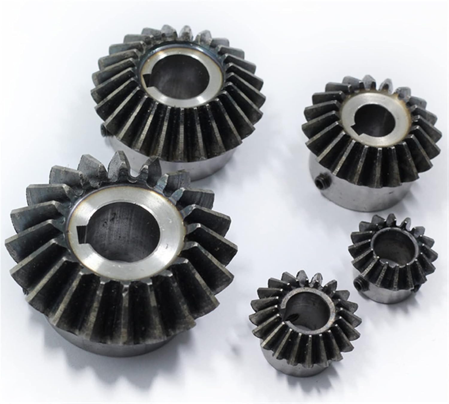 GRESIK Step Miter 2pcs 2M 20T Bevel Gear 8mm 10mm 15mm 20mm Bore Steel Gear 2 Module 20 Teeth 90 Degrees Meshing Angle Steel Gears spur Bevel (Color : 20 Teeth, Size : 8mm bore)