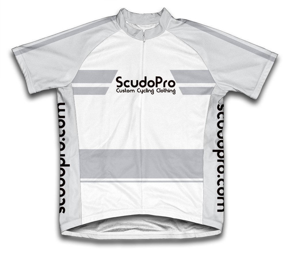 ScudoPro White Moisture Wicking Fabric Short Sleeve Cycling Jersey for Women - Size M