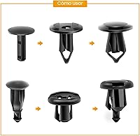 Vista 2 de GOOACC - GRC-47 Clips universales de plástico para guardabarros, 200 clips de remache con 6 tamaños de clips de retención de carrocería