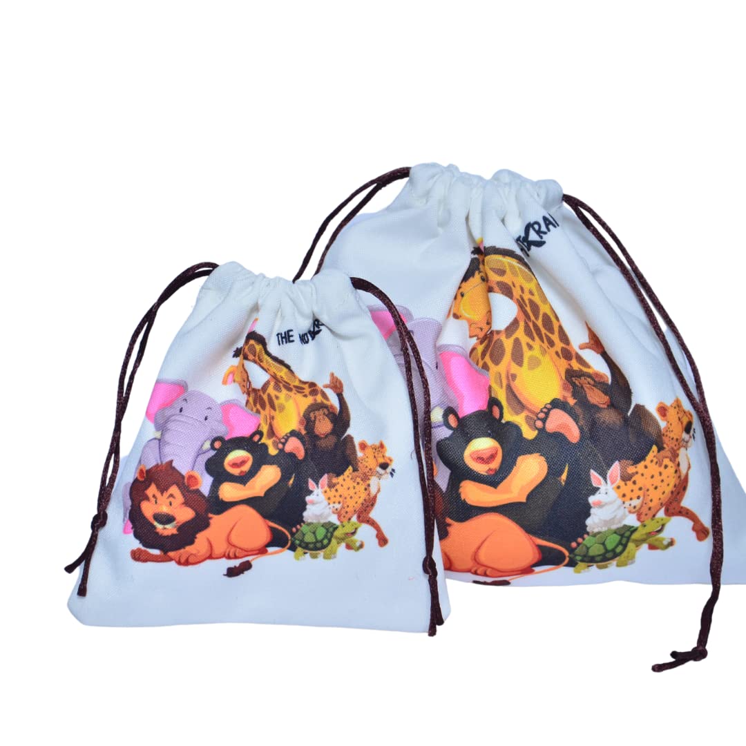 TheHandikrafts Pouch Kids Return Gift Favour Bags - Pack of 5, Multicolor - Jungle (B0BP1PP9D9) Amazon Price History, Amazon Price Tracker
