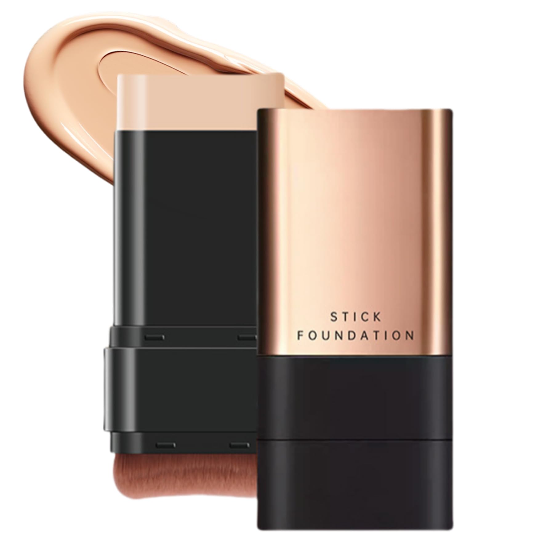 2 in 1- Luxury Anti-Wrinkle Foudation Stick, Foundation Stick Makeup, Double Head Foundation Make-Up Stick, Contour Stick Foundation Face Stick (Natural)