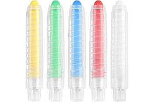 5-Pack of Dustless Chalk Sidewalk Chalks for Offices, Whiteboards and Classrooms