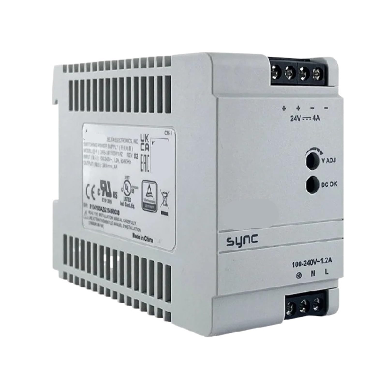 Alimentation à découpage DRS-24V100W1AZ de 24V 3,8A pour tableau électrique