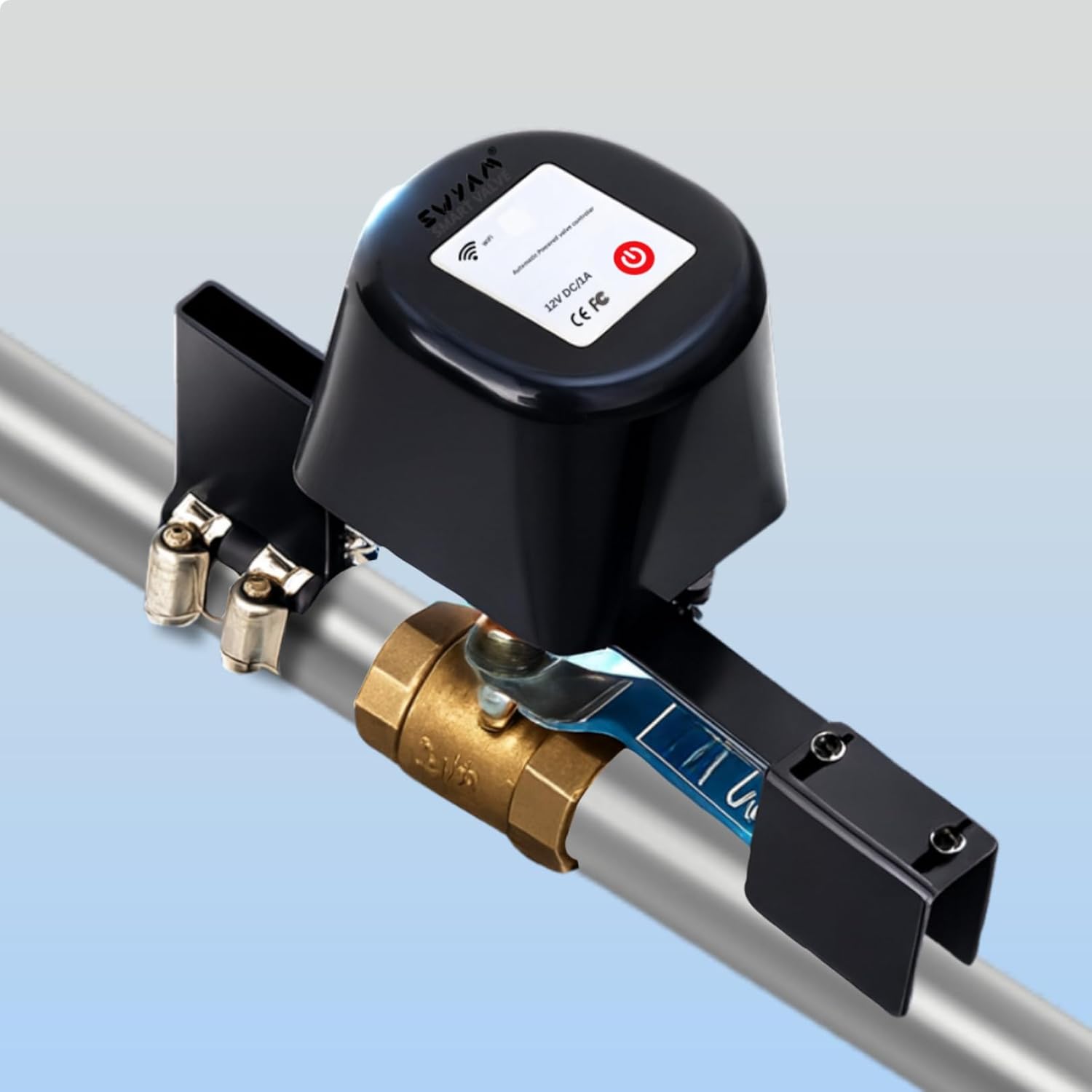 Smart Wi-Fi Valve – Made In India (1 Year Warranty), Control Water/Gas/Chemicals, No Hub Needed, Fits 0.25/0.5/0.75/1 inch Ball Valves