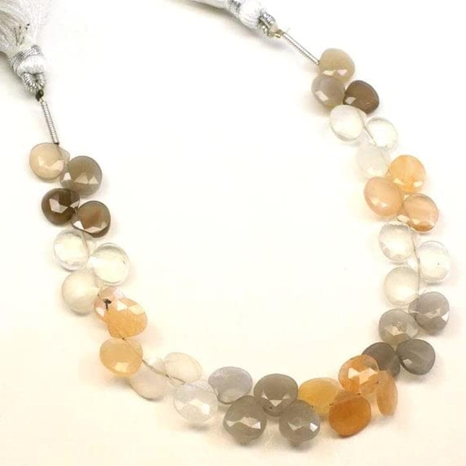 Pierre de lune perles cœurs 7mm pour fabriquer un cadeau d'anniversaire personnalisé