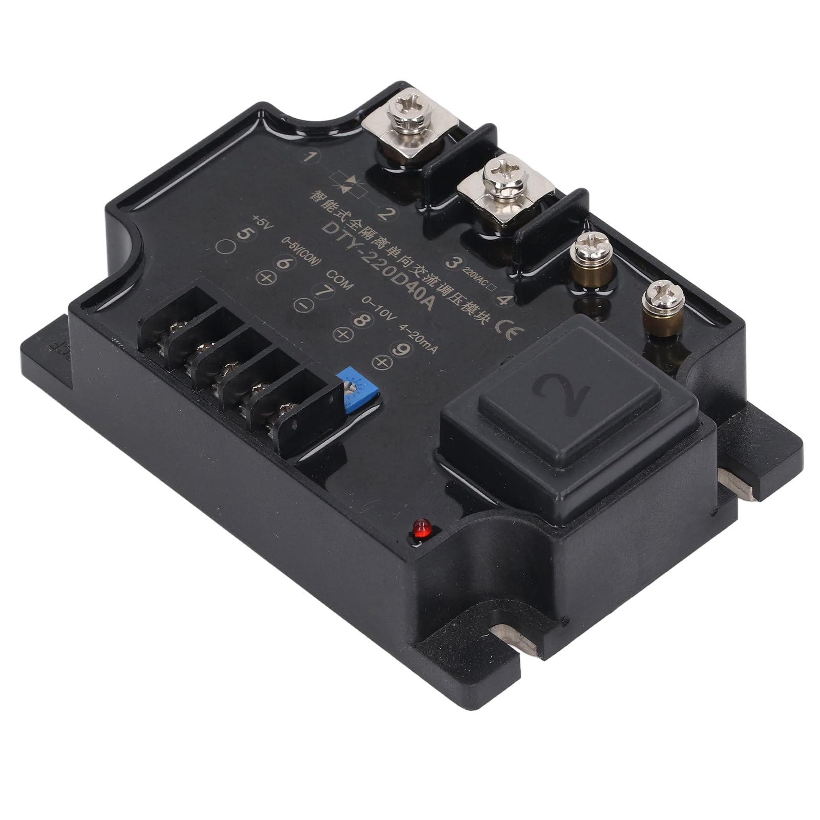 Regulador de Voltaje Monofásico, Chip Tiristor, Módulo Regulador de Voltaje Multientrada Multifunción de 220V para Sistemas de Iluminación (40A)