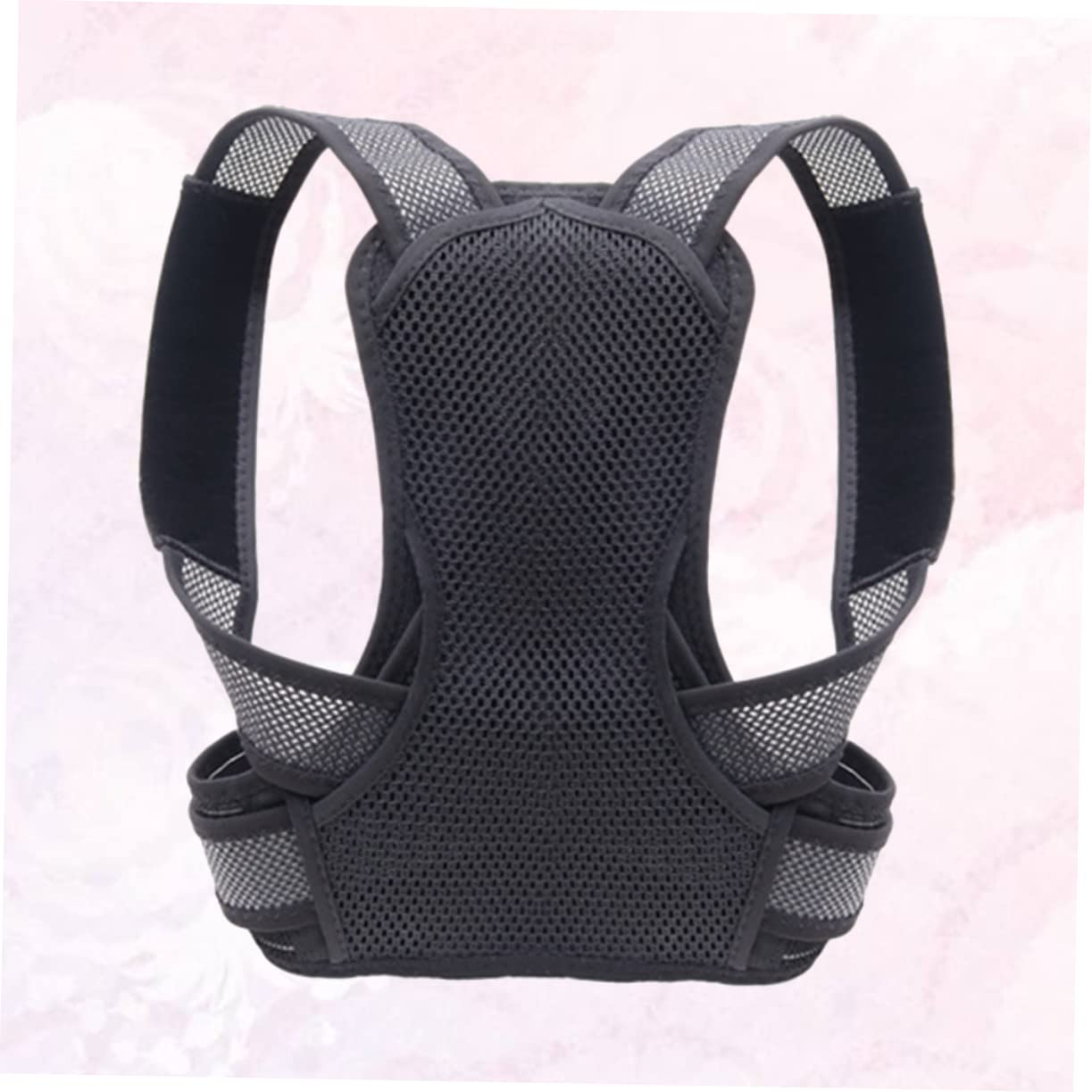 Breathable Back Brace Posture Trainer Size Xl Polyester Adjustable Support | Invisible under Clothing, Black Color, for Women and Students, Comfortable for Long-Time Wearing