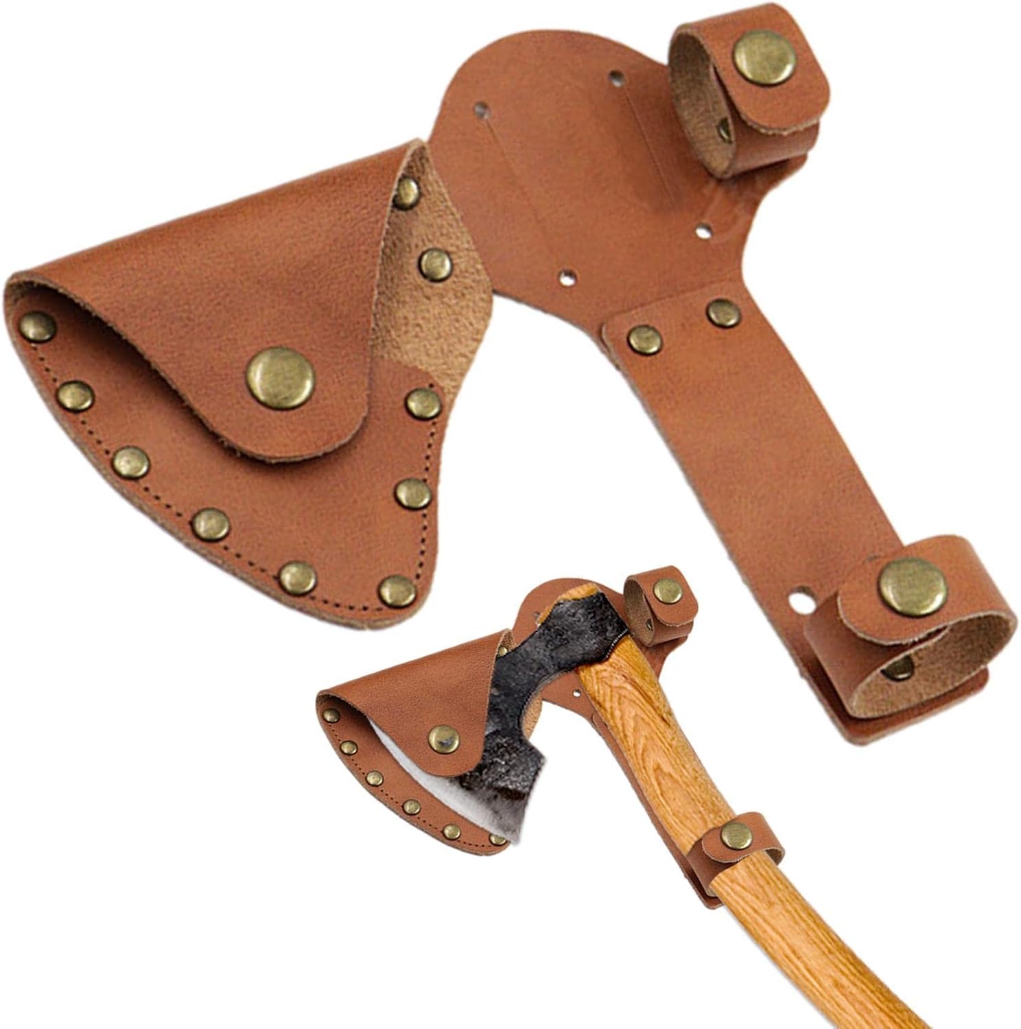 mantong Axe Head Sheath Faux Leather Axe Holster Axe Cover, Hatchet