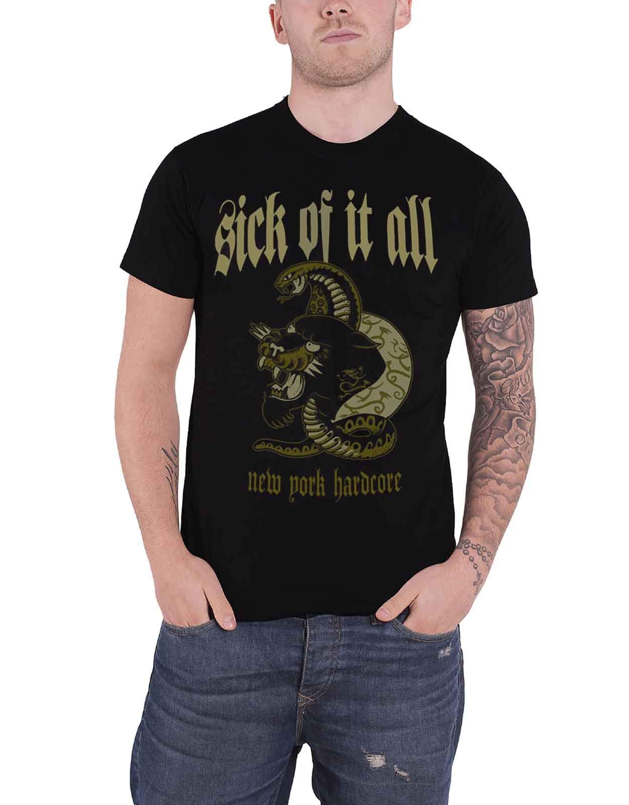Amazon.com: Sick Of It All T Shirt Panther Band Logo York Hardcore