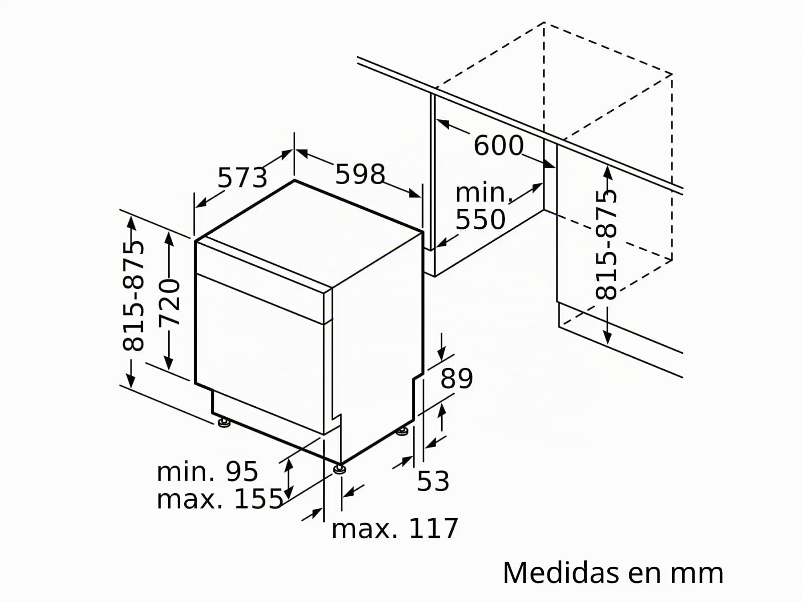 Bosch SMU4ECS28E Serie 4 - Lavavajillas para bajo encimera (60 cm, cajón para cubiertos, apto para lavavajillas, silencioso, secado extra, limpieza rápida, diagnóstico remoto, acero inoxidable)