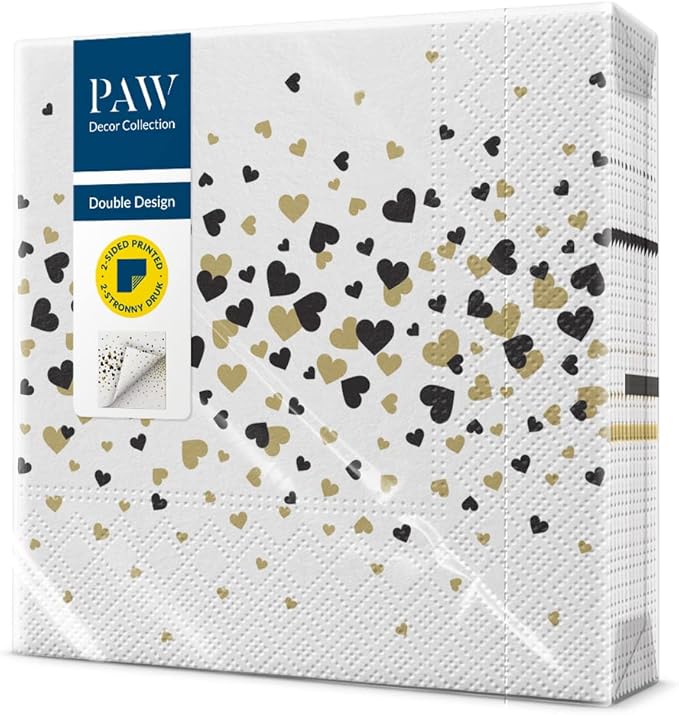 PAW Servietten 3lagig (33 x 33 cm) I 20 Stück I Perfekt für