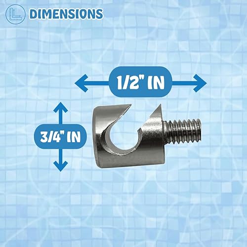 Miniatura 2 de Poolzilla Paquete de 5 tornillos de pared de acero inoxidable de 1.5 pulgadas para cubierta de seguridad de piscina, instala fácilmente la cubierta