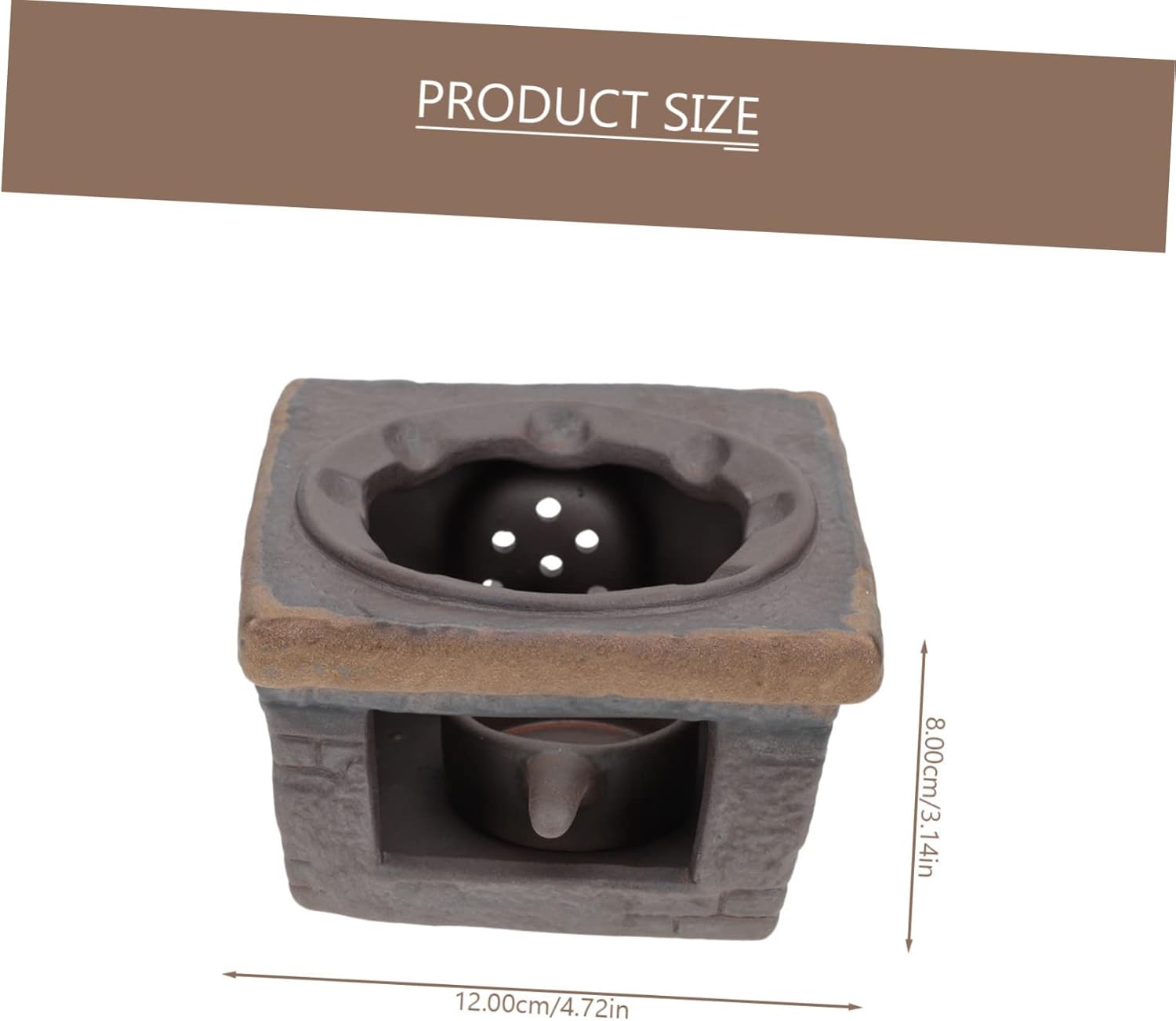 Luxshiny Vintage Ceramic Teapot Heater Base Retro Tea Warmer for Candle Heating Heat Resistant Accessory for Tea Parties and Home Use Teapot Heating Tool