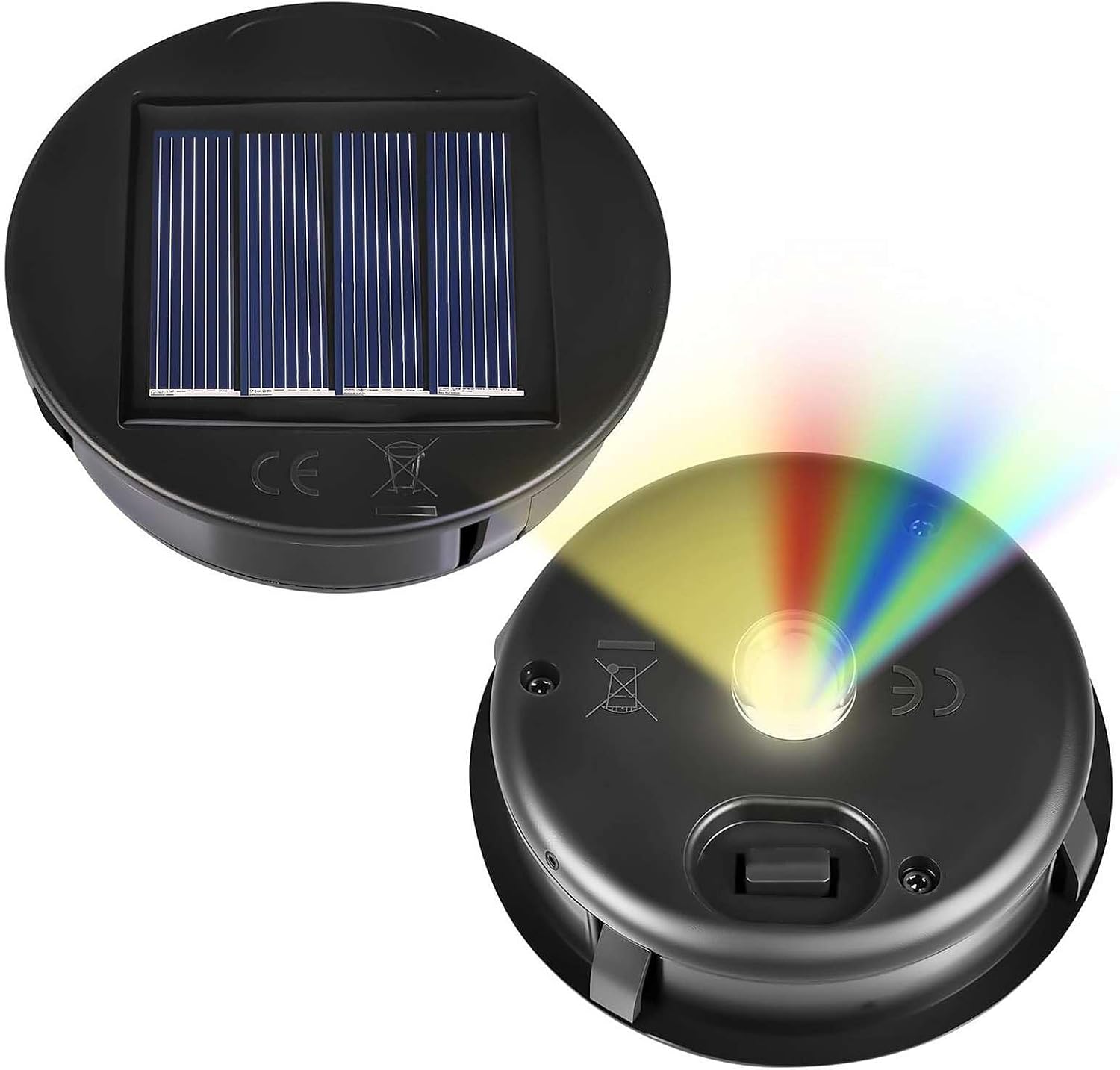Solar Lights Replacement Top 3.15 Inch Warm White RGB Dual Mode Lantern Lid