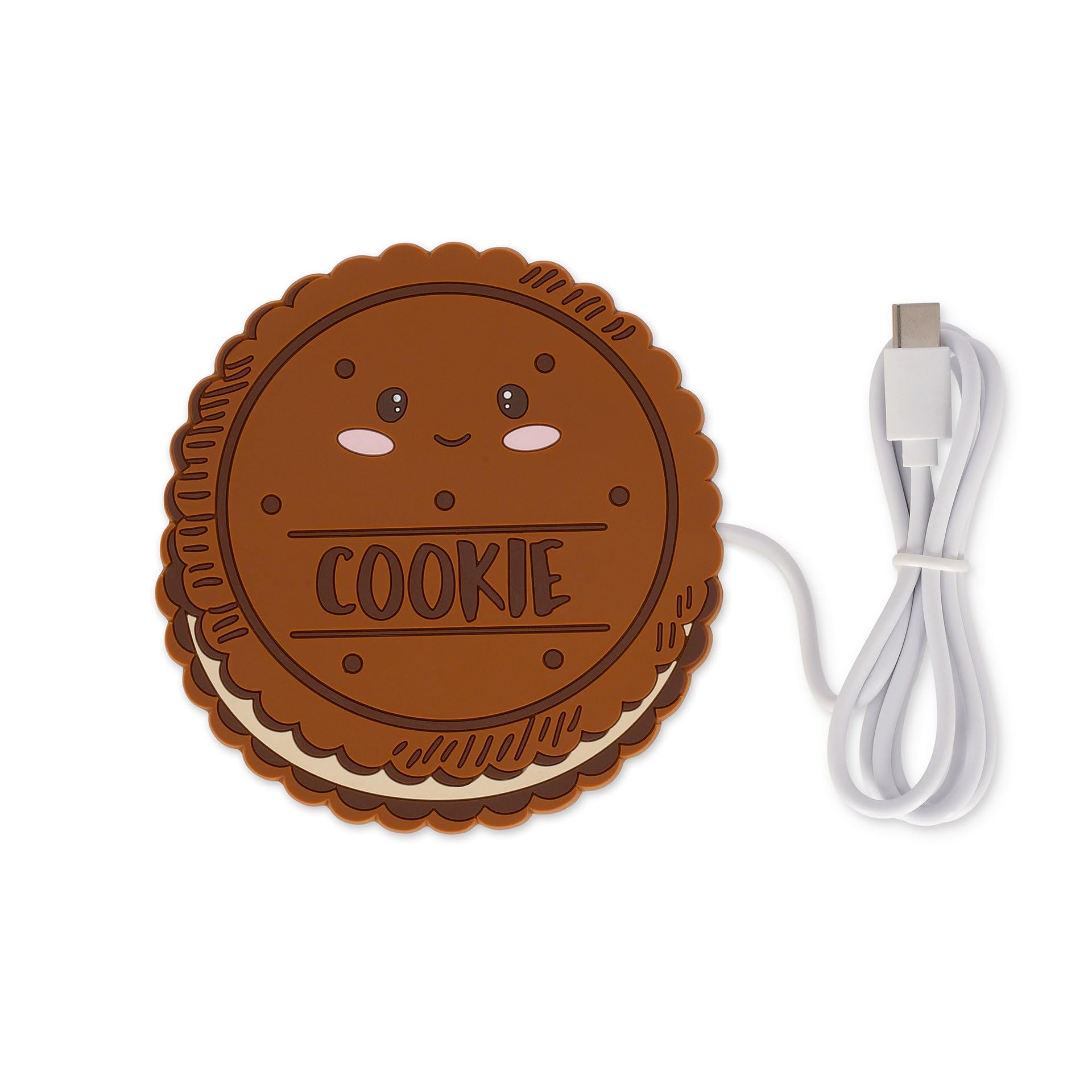 Legami - USB Cup Warmer, Warm it up, Cookie Theme, Ideal for Cups and Cups with Flat Bottoms, USB Type-C Input