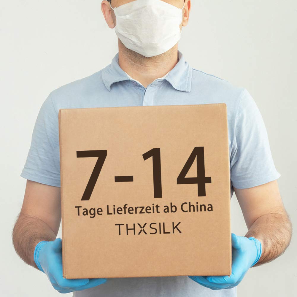 THXSILK Spannbettlaken Seide Bettlaken 200x220, 100% Reine 22 Momme Maulbeerseide Bettwäsche Spannbetttuch, Weiß Seiden Bettlaken für Standardmatratze 30cm