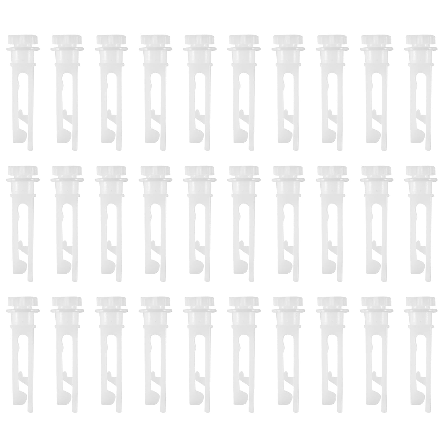 CTRLZS 30Pcs Vertical Blind Stem Replacement White Stems for Vertical Window Blind Vertical Blind Carrier Stem
