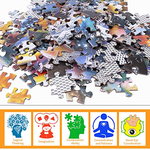 Amazqi Christmas Jigsaw Puzzles 1000 Pieces for Adult, Snowman Family, Hard Difficult Jigsaw Puzzles Set, Best Jigsaw Puzzles Game (30x20 inch)