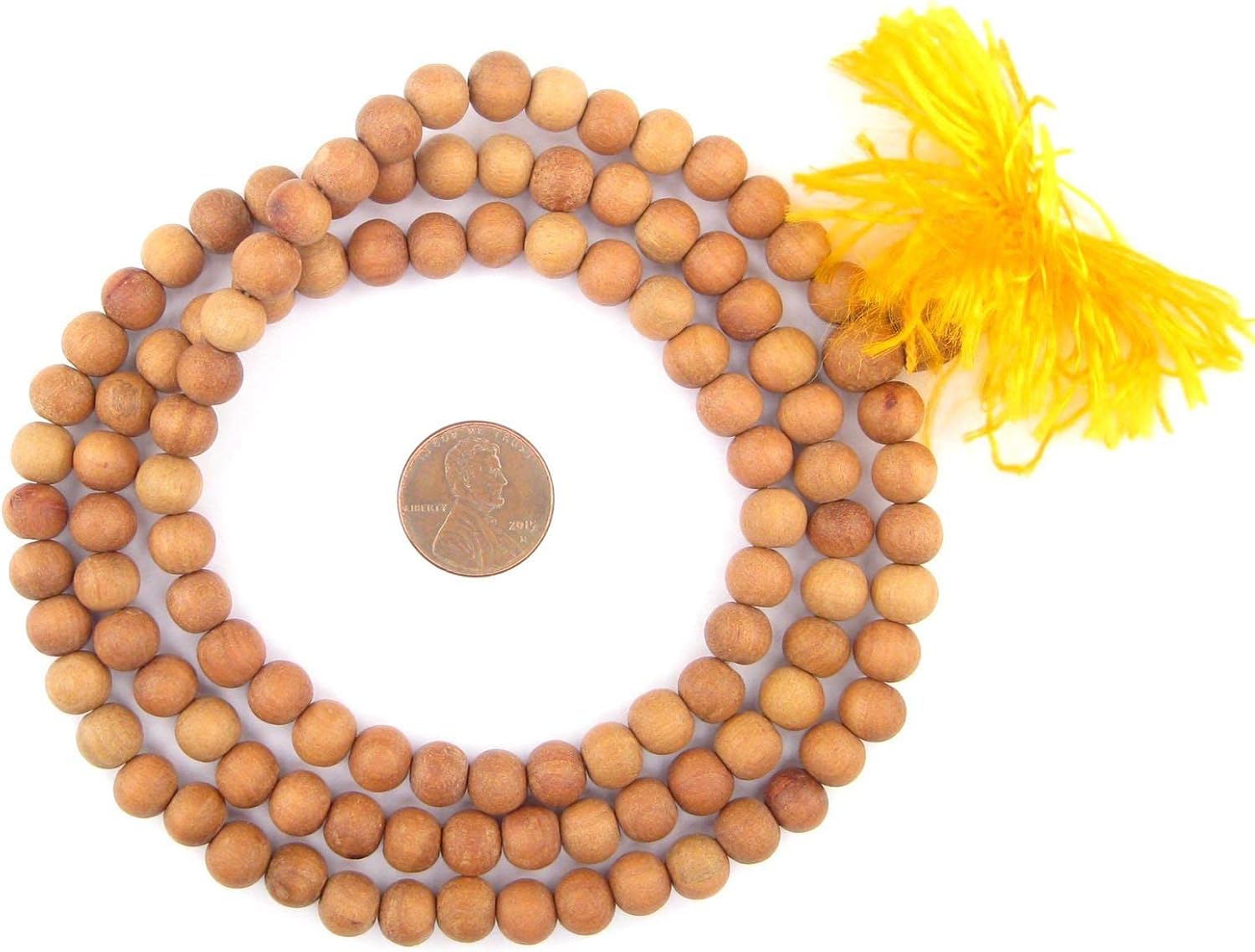 The Bead Chest 8mm Sandalwood Mala Beads: Fragrant Aromatic Wooden Meditation Beads for Yoga, Jewelry, Necklace, Chanting Genuine Nepal Product