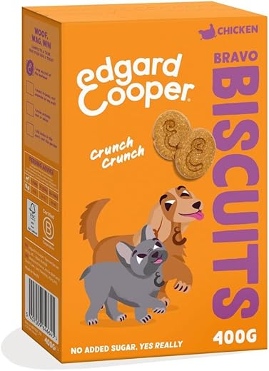 Edgard & Cooper – Snack para perros Edgard & Cooper galletas Bravo pollo 400 g.