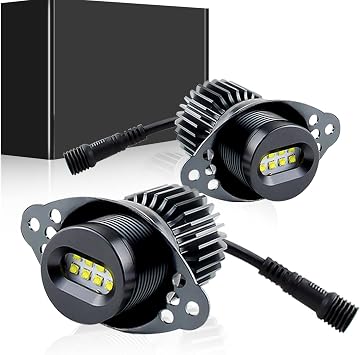 LED Angel Eyes Light Halo Marker Ring Bulbs Compatible for BMW E90 E91 318i LCI 328i/328i XDrive 335i 2009-2011, 120W White 6000K Lamp