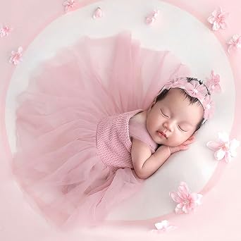 Newborn Photography Outfits Girl Newborn Photography Props Knitted Dress Headband Newborn Baby Photo Shoot Outfits Girl