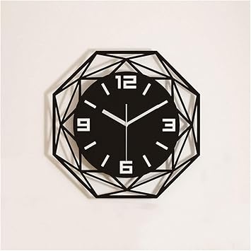 Wall Clock Modern Minimalist Nordic Living Room Wall Clock Quartz Clock Digital Wall Clock Living Room Bedroom Kitchen Black Quartz ClockSmall
