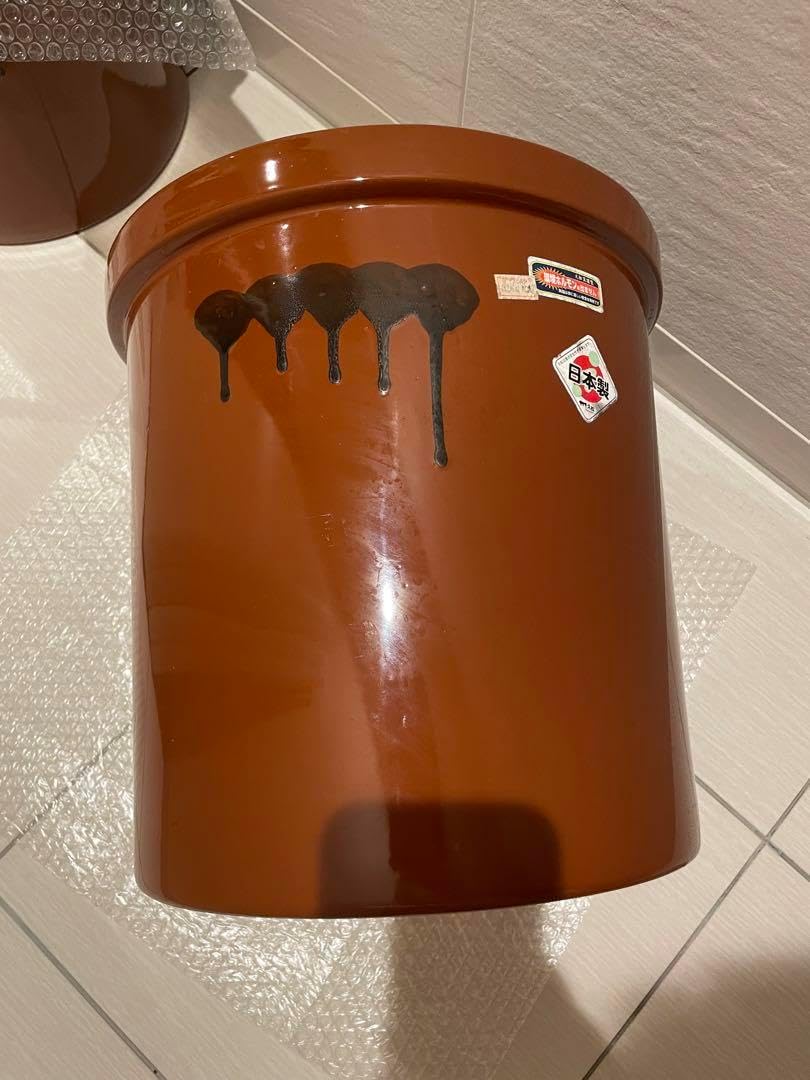 味噌作り】【久松窯】漬物容器 切立10号蓋付 味噌作り】【久松窯】漬物