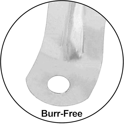 Miniatura 5 de Paquete de 100 correas rígidas de metal con abrazadera en U de 34 pulgadas con 2 agujeros, soporte en U de acero inoxidable para tubos de 34 pulgadas