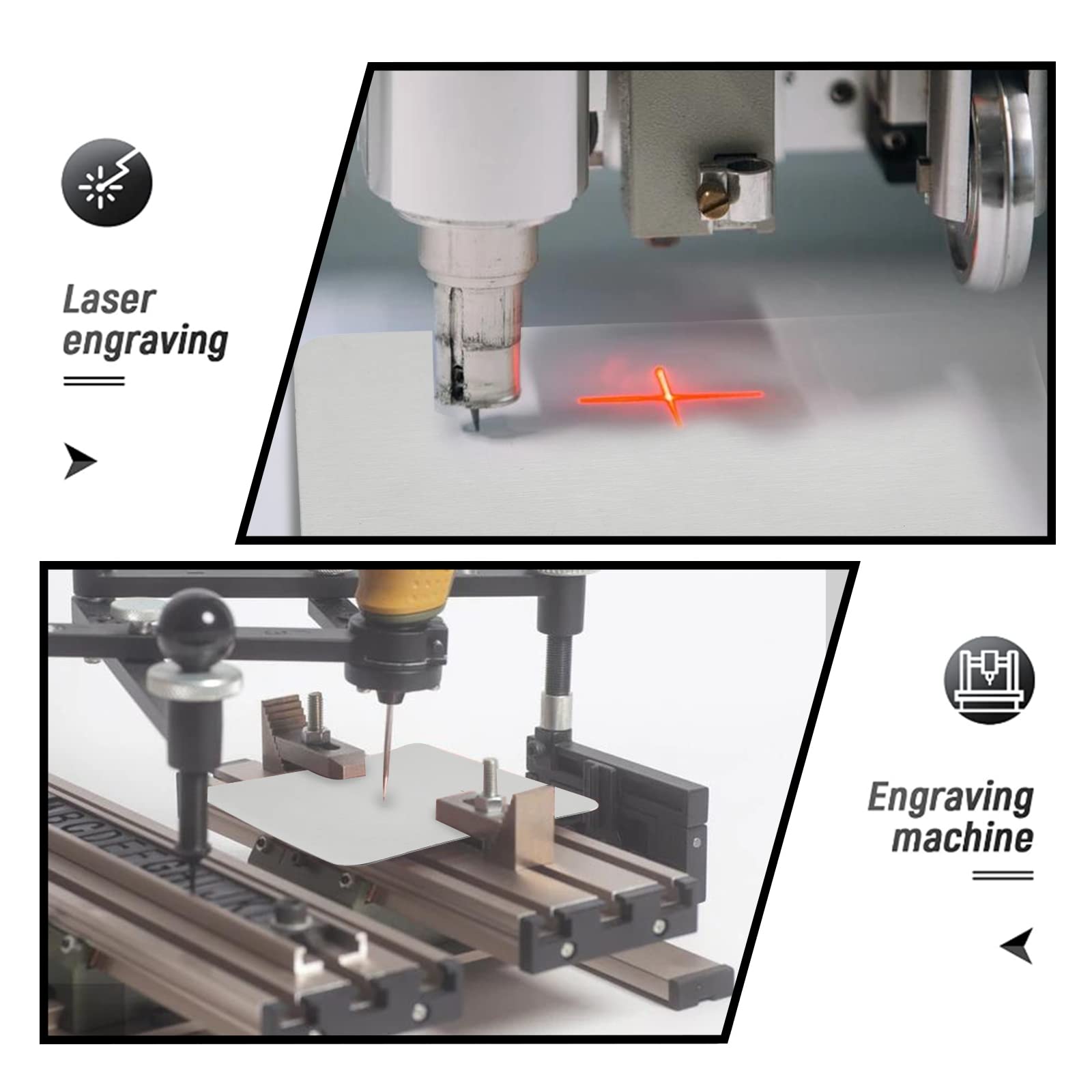ZOFUN 20 stuks metalen visitekaartjes, lege metalen kaart, 86 x 54 x 0,4 mm, blanco roestvrijstalen plaat, 304 roestvrij staal, onbewerkte naamkaart voor kantoorklanten, doe-het-zelf laserprinten
