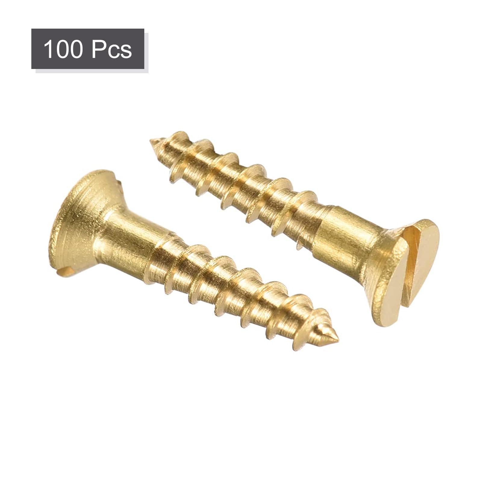 TA-VIGOR 100Pcs Self Tapping Screws, M2.5 Slotted Flat Head Screw, 12mm Round Head Slotted Tapping Screws - Image 3