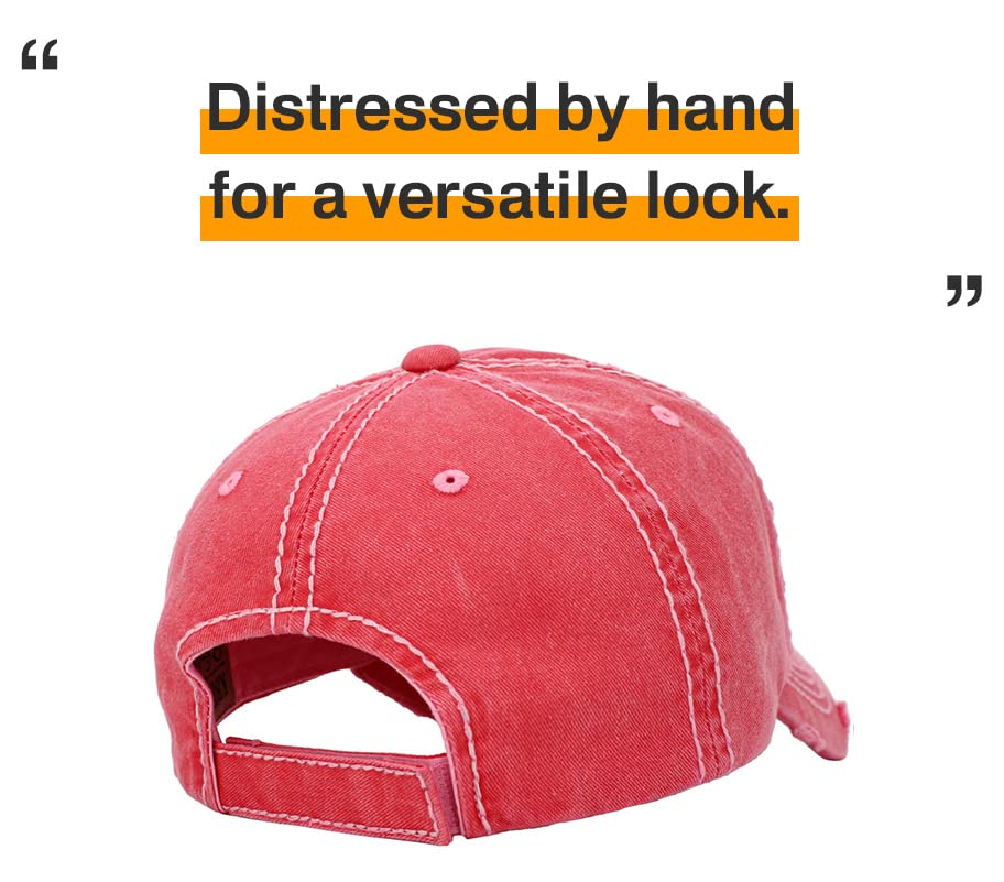 Image of KBETHOS Vintage Washed Distressed Cotton Dad Hat Baseball Cap Adjustable Polo Trucker Unisex Style Headwear