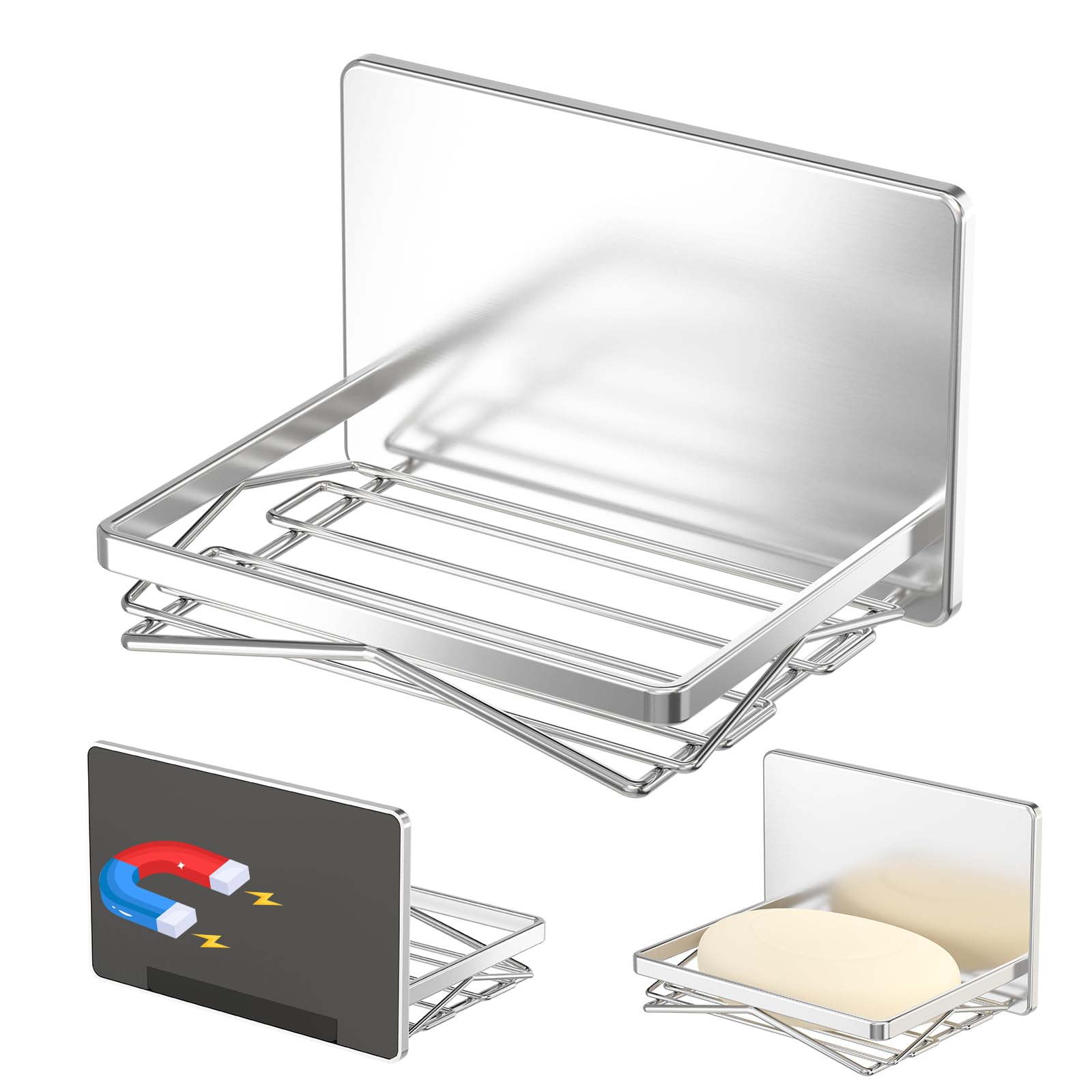 Amazon｜PAVSTINE 石鹸置き マグネット 浴室用ラック ハンドソープ